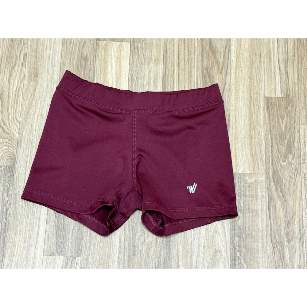 Varsity Spirit‎ Womens Maroon Compression Cheer Shorts Burgundy Athletic Small